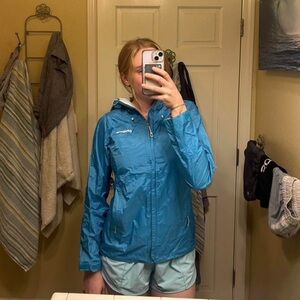 Patagonia Women's blue rain jacket
